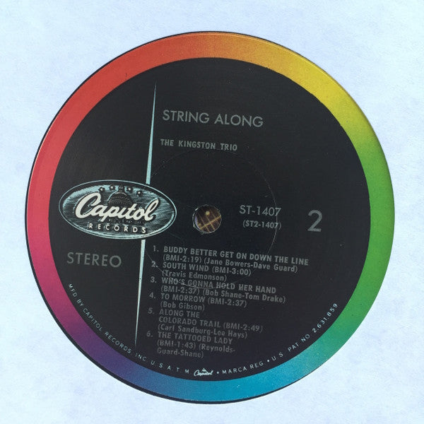 Kingston Trio : String Along (LP,Album,Stereo)