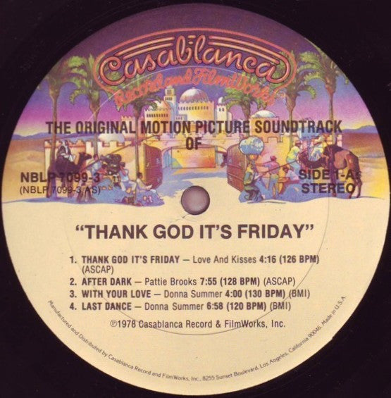 Various : Thank God It's Friday (The Original Motion Picture Soundtrack) (LP,Album)