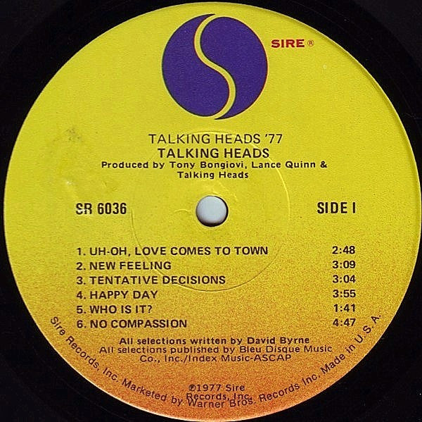 Talking Heads : Talking Heads: 77 (LP,Album)