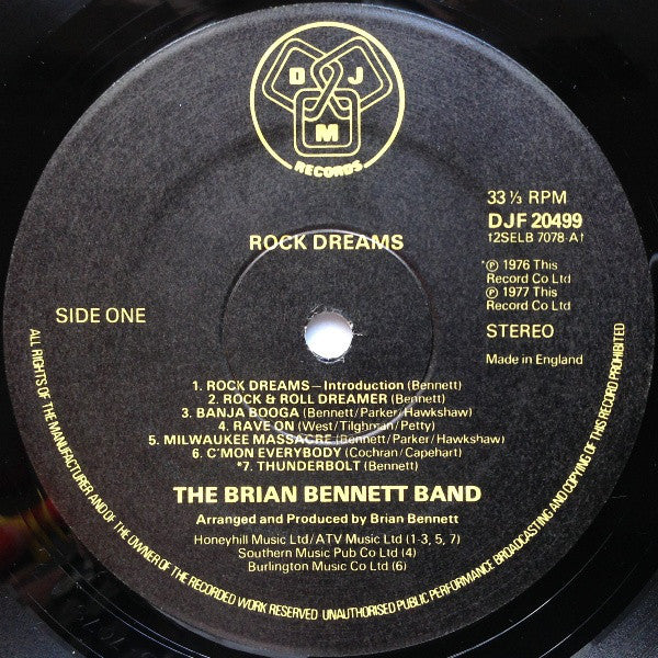 Brian Bennett Band : Rock Dreams (LP,Album)