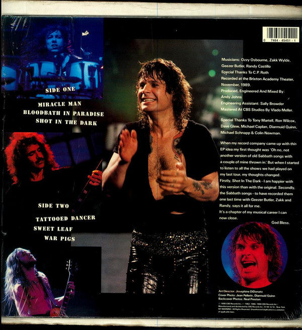 Ozzy Osbourne : Just Say Ozzy (12",33 ⅓ RPM,EP)