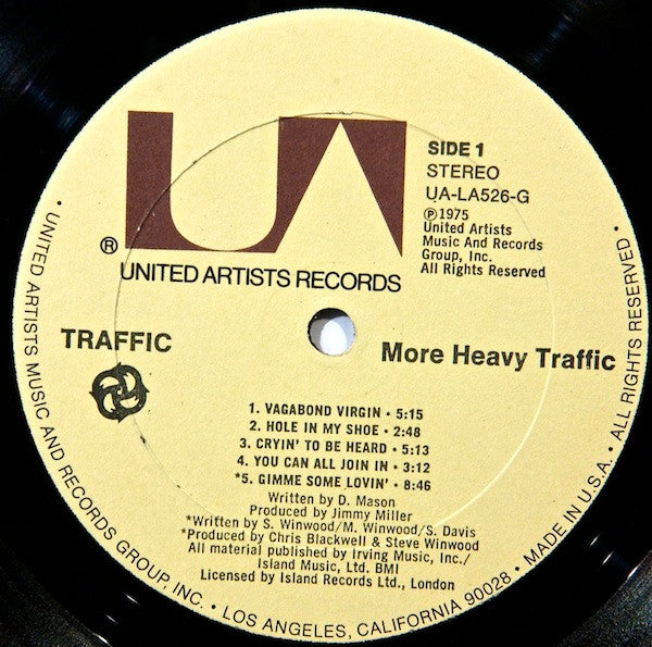 Traffic : More Heavy Traffic (LP,Compilation,Stereo)