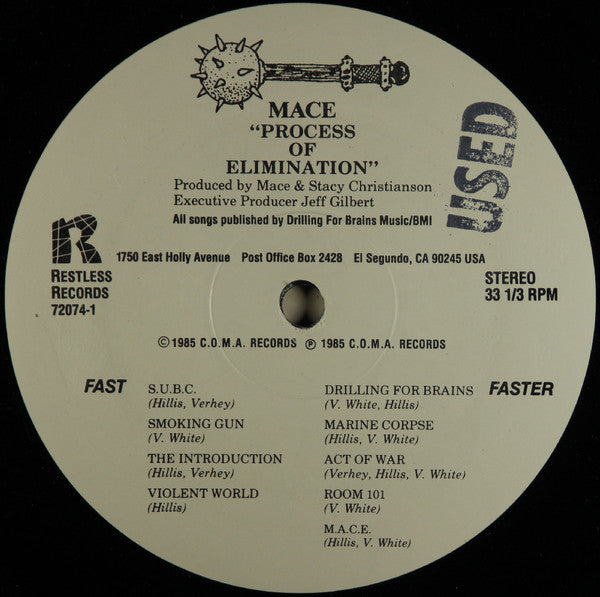 Mace (3) : Process Of Elimination (LP,Album)