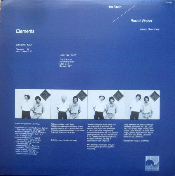 Ira Stein & Russel Walder : Elements (LP,Album)