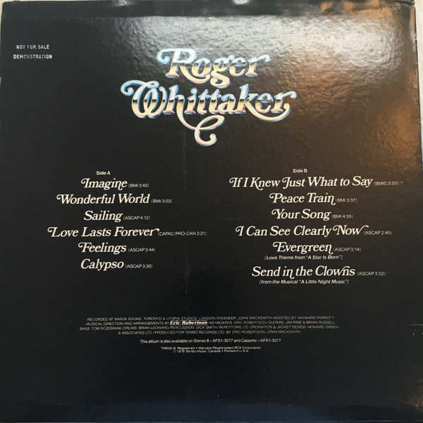 Roger Whittaker : Imagine (LP,Album,Stereo)