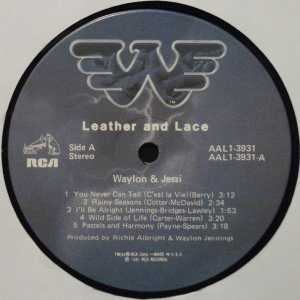 Waylon Jennings And Jessi Colter : Leather And Lace (LP,Album)