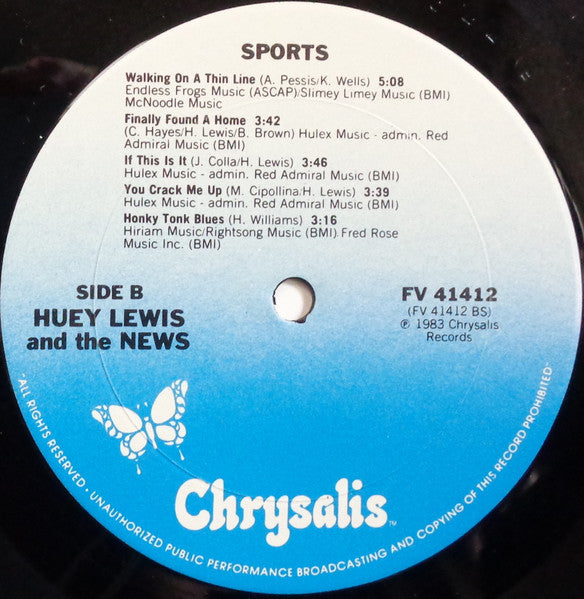 Huey Lewis & The News : Sports (LP,Album)