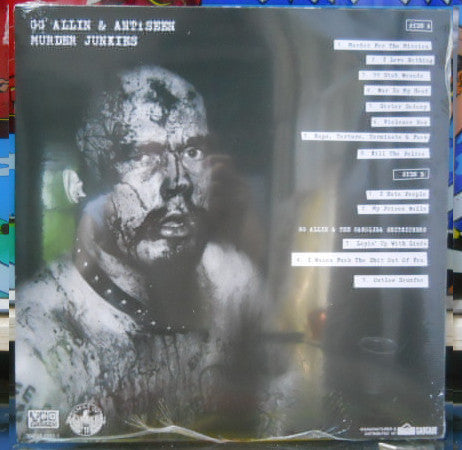 GG Allin + Antiseen : Murder Junkies (LP,Album,Reissue,Remastered)