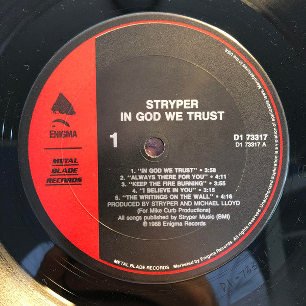 Stryper : In God We Trust (LP,Album,Club Edition)