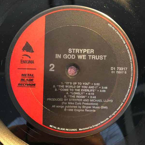 Stryper : In God We Trust (LP,Album,Club Edition)