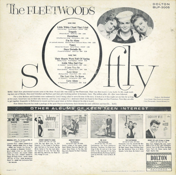Fleetwoods, The : Softly (LP,Album,Mono)