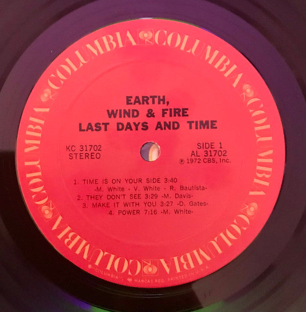 Earth, Wind & Fire : Last Days And Time (LP,Album,Stereo)