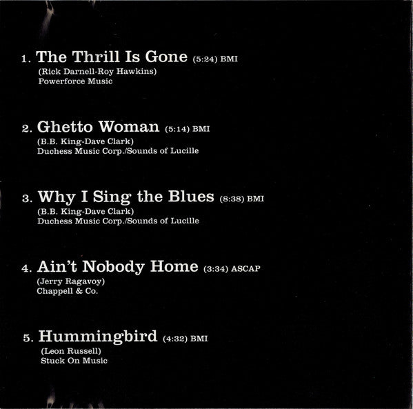 B.B. King : Why I Sing The Blues (Compilation,Reissue,Stereo)