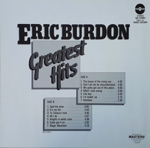 Eric Burdon : Greatest Hits (LP,Compilation,Stereo)