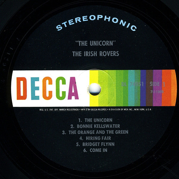 Irish Rovers, The : The Unicorn (LP,Album,Stereo)