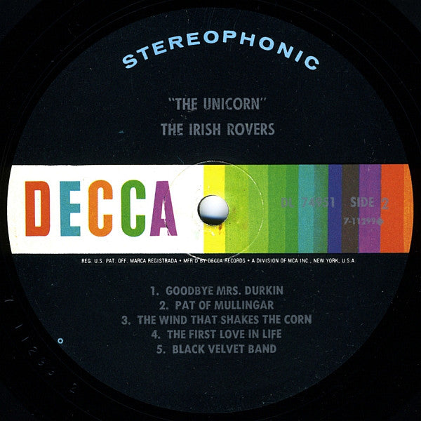 Irish Rovers, The : The Unicorn (LP,Album,Stereo)