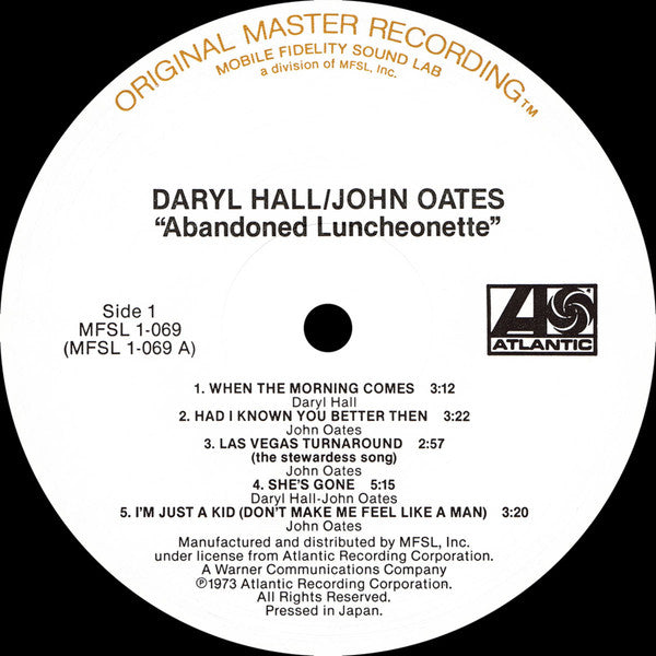 Daryl Hall & John Oates : Abandoned Luncheonette (LP,Album,Reissue,Remastered)