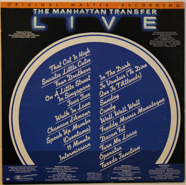 Manhattan Transfer, The : Live (LP,Album,Remastered,Stereo)
