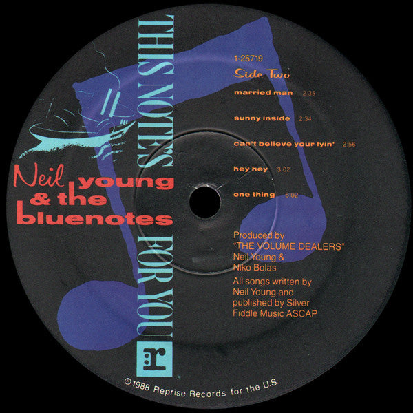 Neil Young & Bluenotes (5), The : This Note's For You (LP,Album)