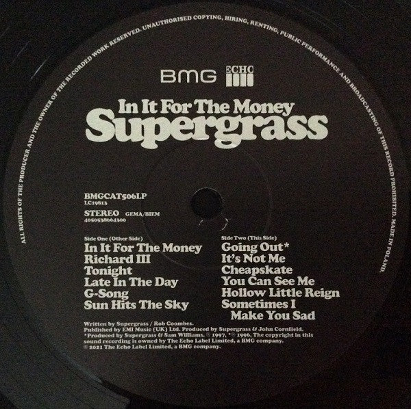 Supergrass : In It For The Money (LP,Album,Remastered,Stereo)