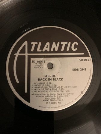 AC/DC : Back In Black (LP,Album)