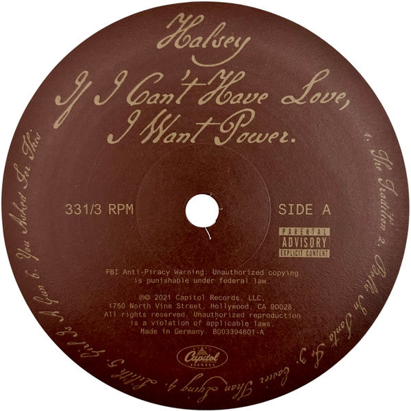 Halsey : If I Can't Have Love, I Want Power (LP,Album,Limited Edition,Stereo)