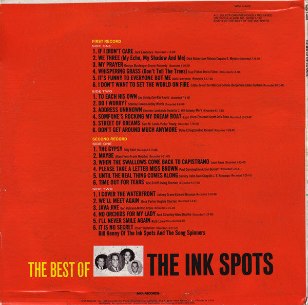 Ink Spots, The : The Best Of The Ink Spots (LP,Compilation,Reissue)