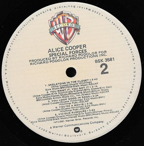 Alice Cooper (2) : Special Forces (LP,Album)