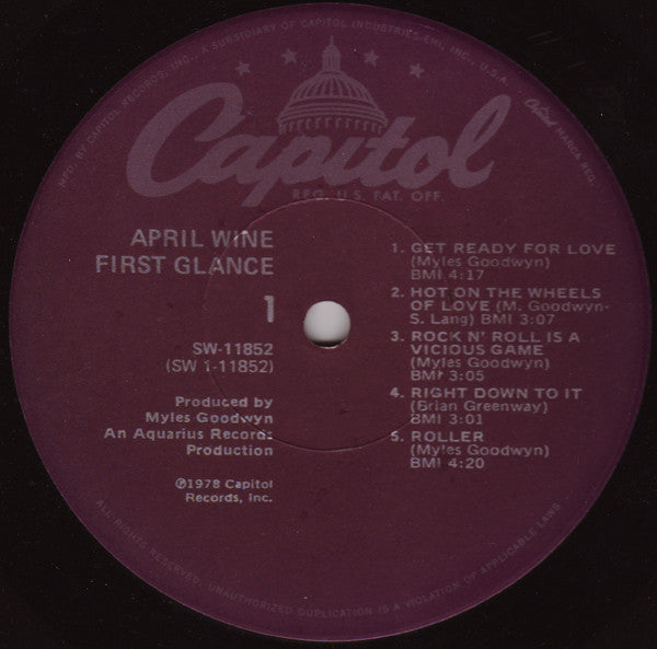April Wine : First Glance (LP,Album)