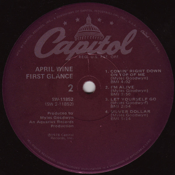 April Wine : First Glance (LP,Album)