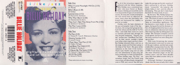Billie Holiday : The Essence Of Billie Holiday (Compilation,Mono,Remastered)