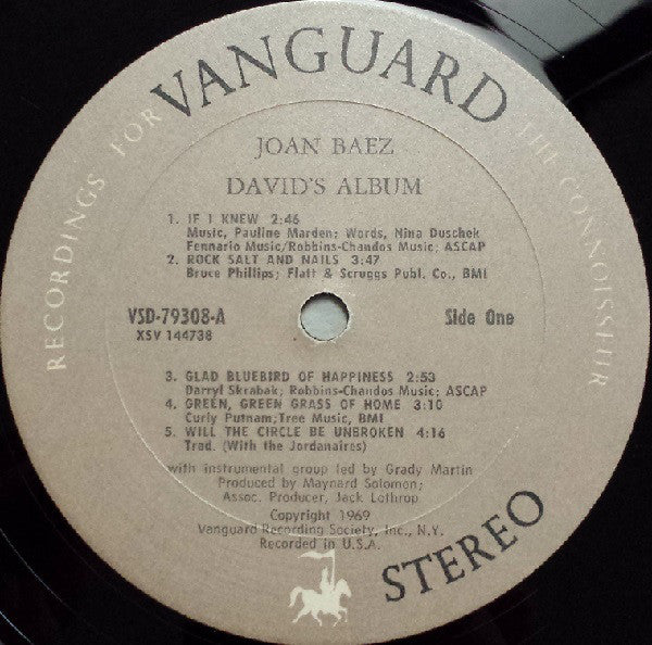 Joan Baez : David's Album (LP,Album)