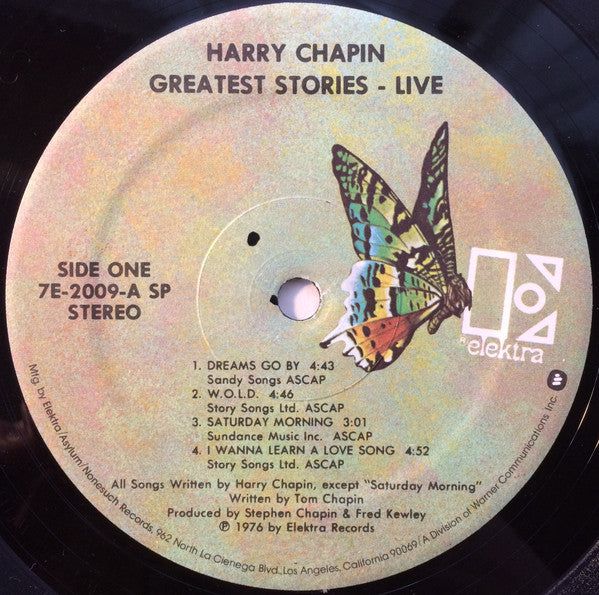 Harry Chapin : Greatest Stories - Live (LP,Album)