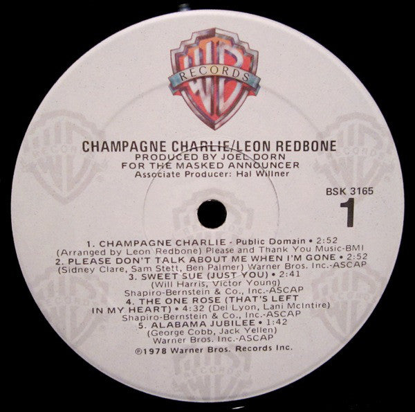 Leon Redbone : Champagne Charlie (LP,Album,Reissue)