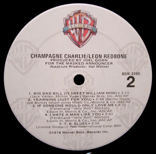 Leon Redbone : Champagne Charlie (LP,Album,Reissue)