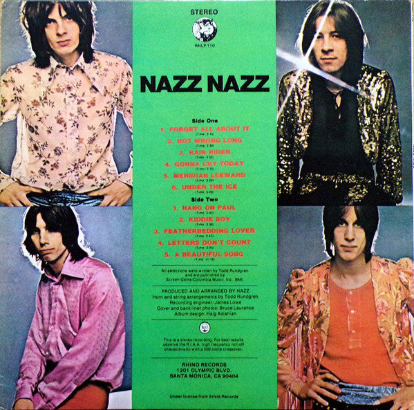 Nazz : Nazz Nazz (LP,Album,Reissue)