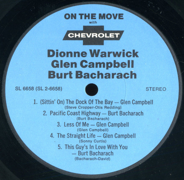 Dionne Warwick, Glen Campbell, Burt Bacharach : On The Move (LP,Compilation,Stereo)