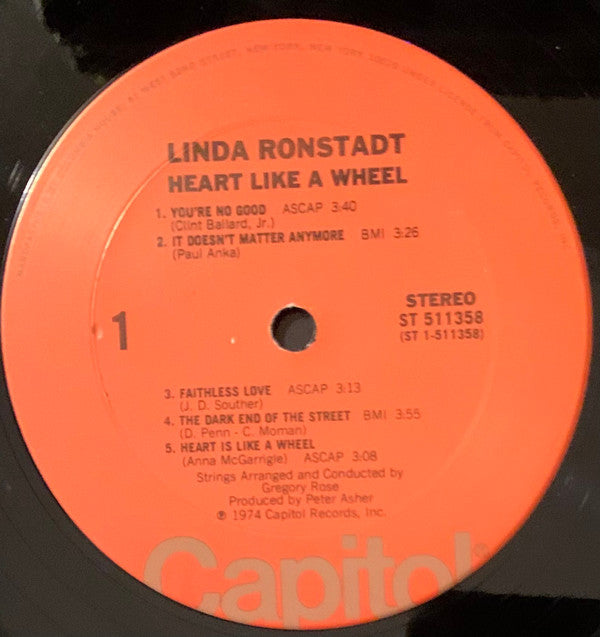 Linda Ronstadt : Heart Like A Wheel (LP,Album,Club Edition)