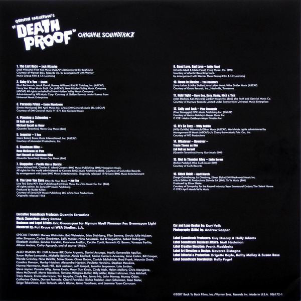 Various : Quentin Tarantino's "Death Proof" (Original Soundtrack) (LP,Album,Compilation,Stereo)