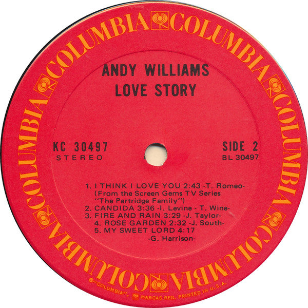 Andy Williams : Love Story (LP,Album)