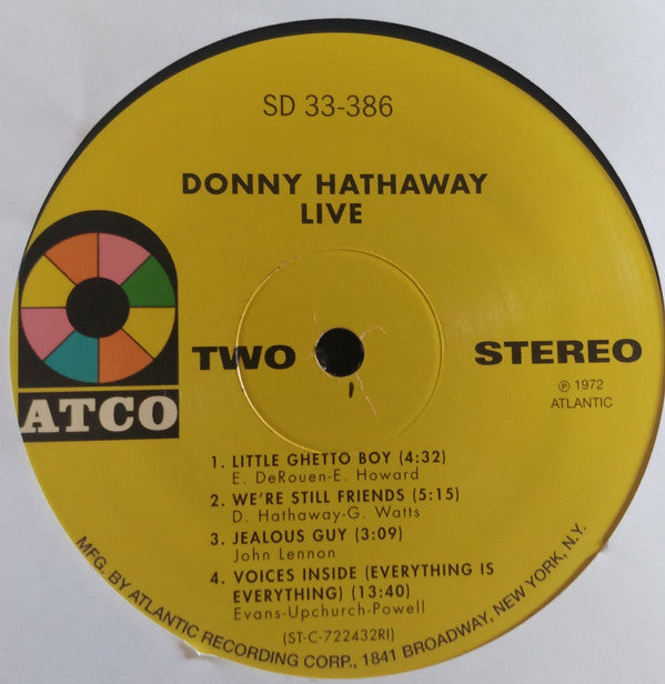 Donny Hathaway : Live (LP,Album,Reissue,Stereo)