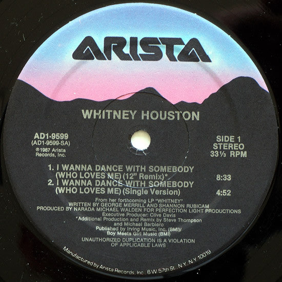 Whitney Houston : I Wanna Dance With Somebody (Who Loves Me) (12",33 ⅓ RPM,Single)