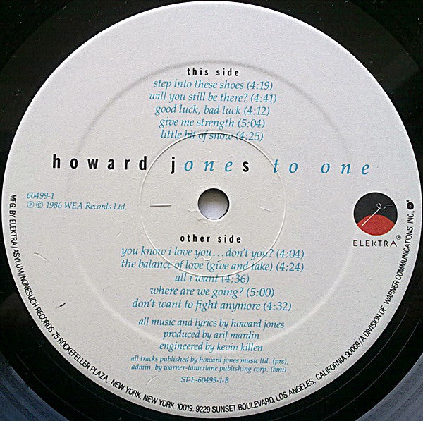 Howard Jones : One To One (LP,Album)