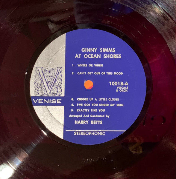 Ginny Simms : Ginny Simms At Ocean Shores (LP,Album,Stereo)