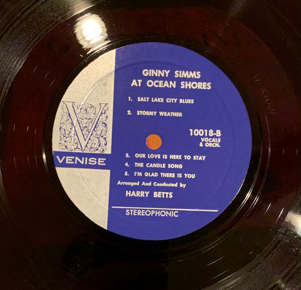 Ginny Simms : Ginny Simms At Ocean Shores (LP,Album,Stereo)