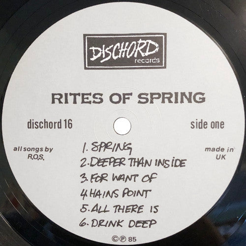 Rites Of Spring : Rites Of Spring (LP,Album,Stereo)