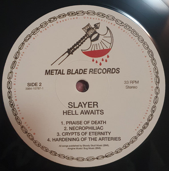 Slayer : Hell Awaits (LP,Album,Reissue,Remastered)