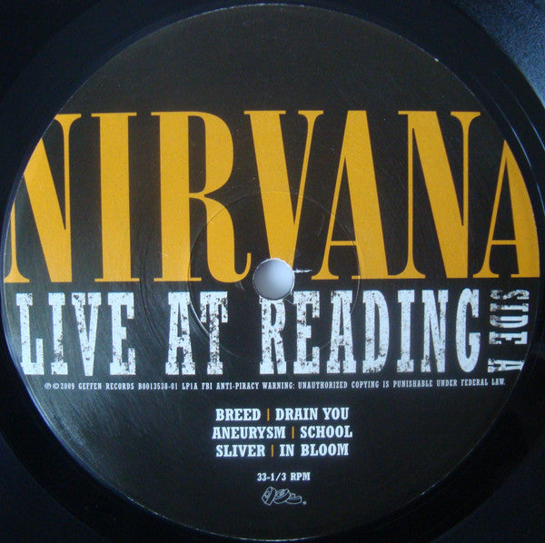 Nirvana : Live At Reading (LP,Album)