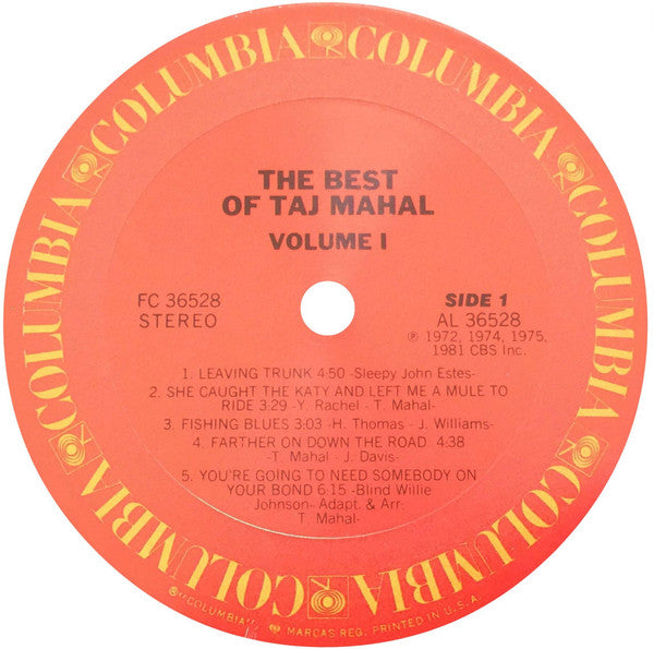Taj Mahal : The Best Of Taj Mahal (LP,Compilation)