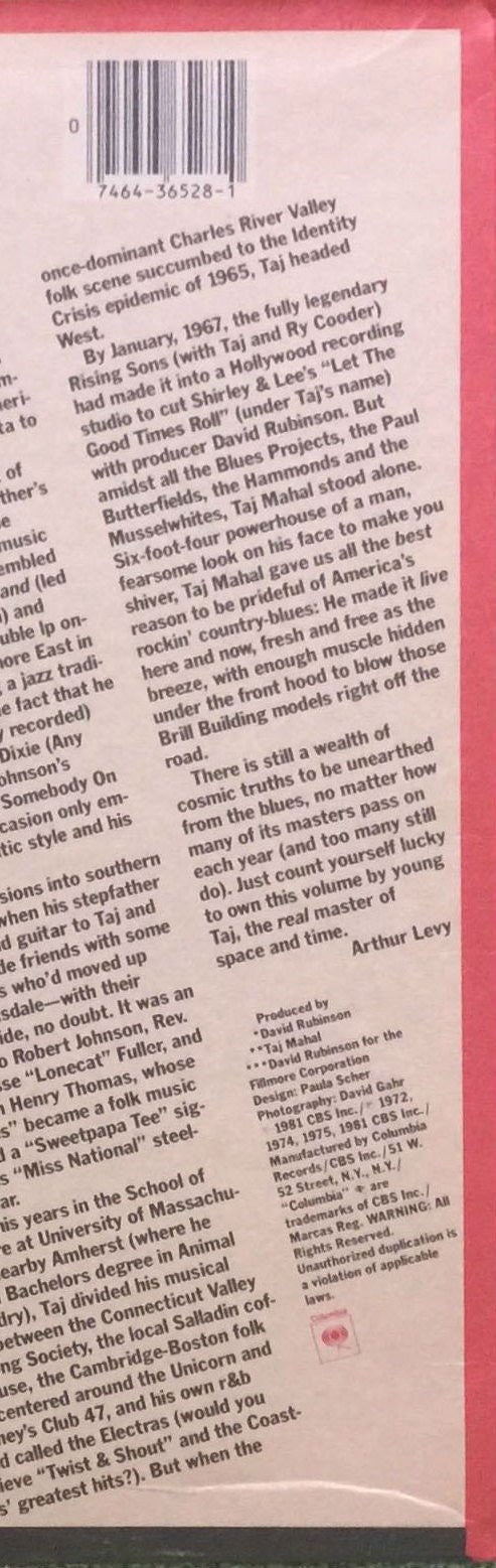 Taj Mahal : The Best Of Taj Mahal (LP,Compilation)